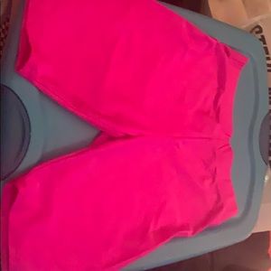 Hot pink biker shorts